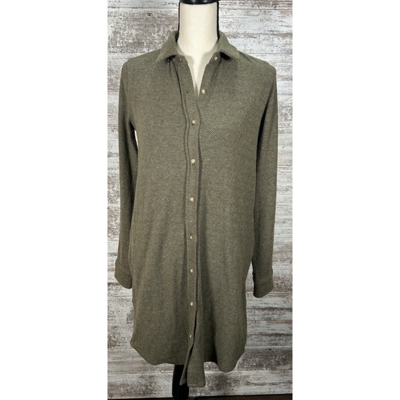 Faherty Dresses & Skirts - Faherty Dress Legend Sweater Dress Green Mini Minimalist Casual Size XS